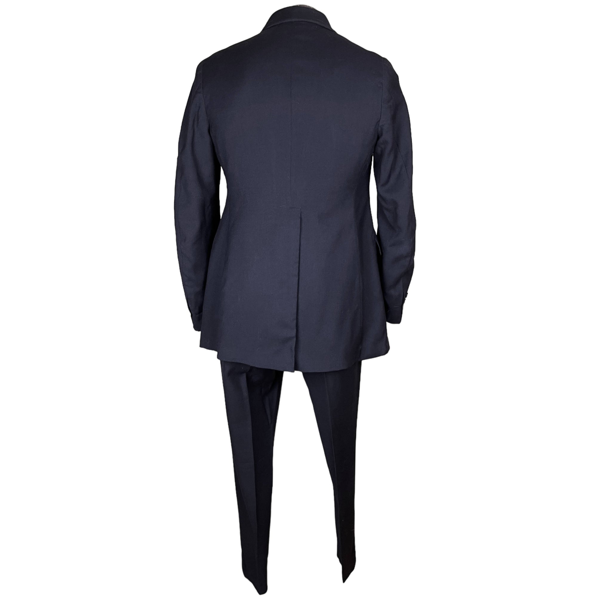 Antique Mens Suit Authentic 1910s 20s Black Wool Size S M