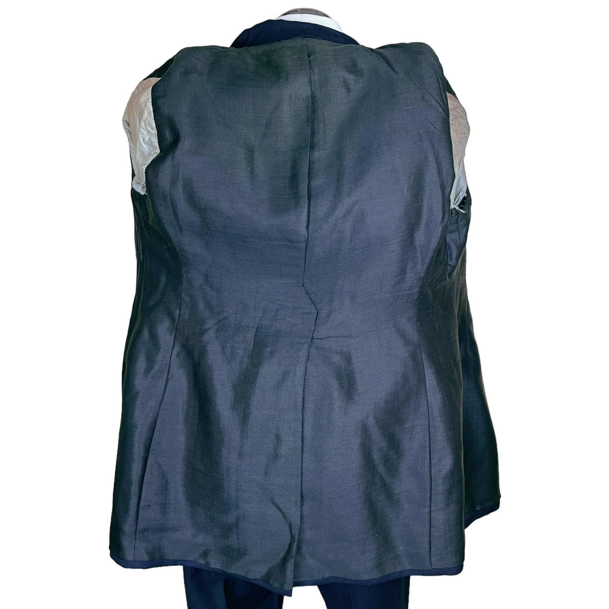 Antique Mens Suit Authentic 1910s 20s Black Wool Size S M