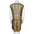Vintage 1920s Flapper Dress Gold Metallic Lace Size M