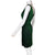 Vintage 1960s Dress Sparkly Metallic Emerald Green Size S XS