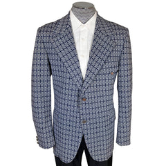 Vintage 1970s Mens Jacket Sport Coat Double Knit Polyester L