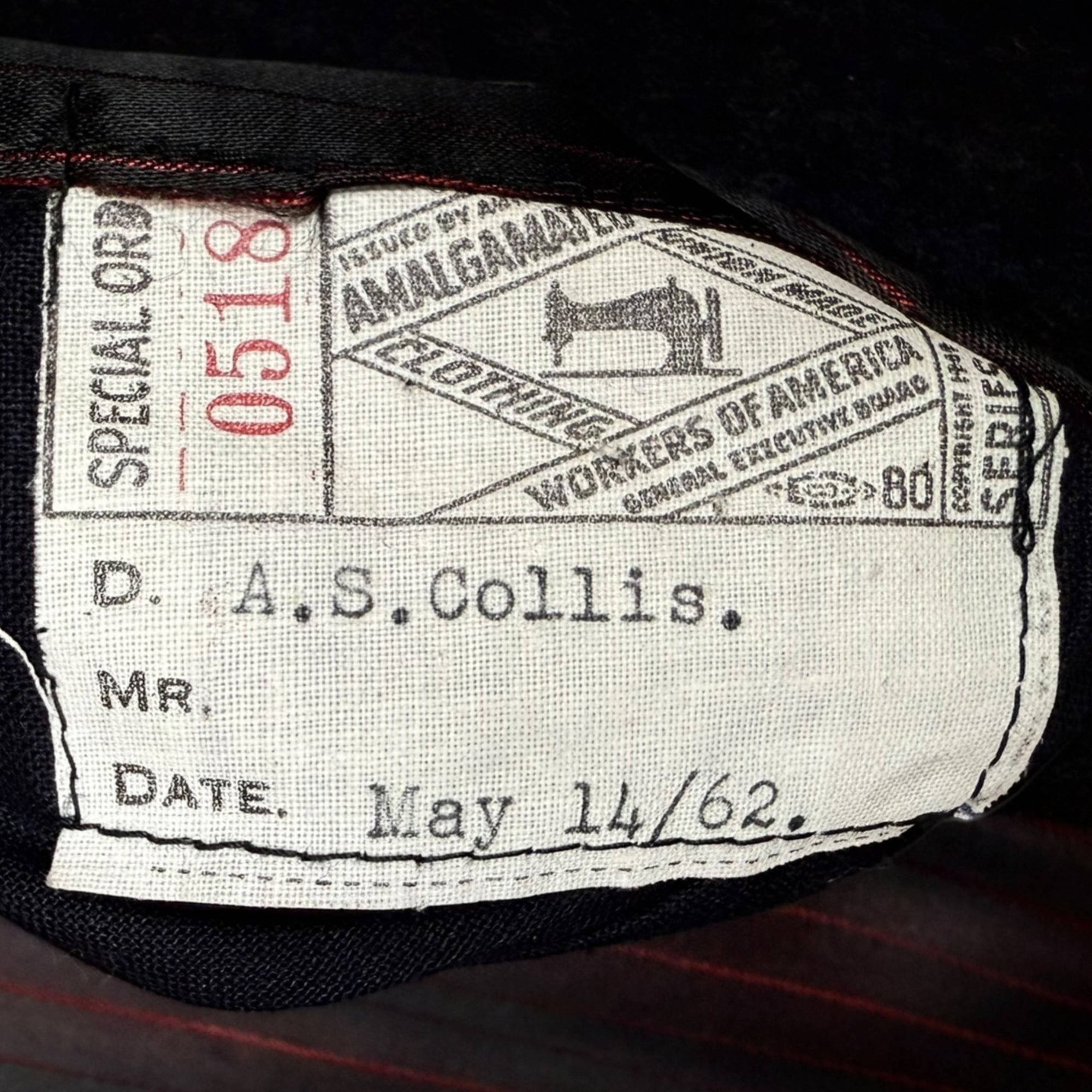 Dated 1962 Vintage 1960s Overcoat Checked Wool Coat Mens M