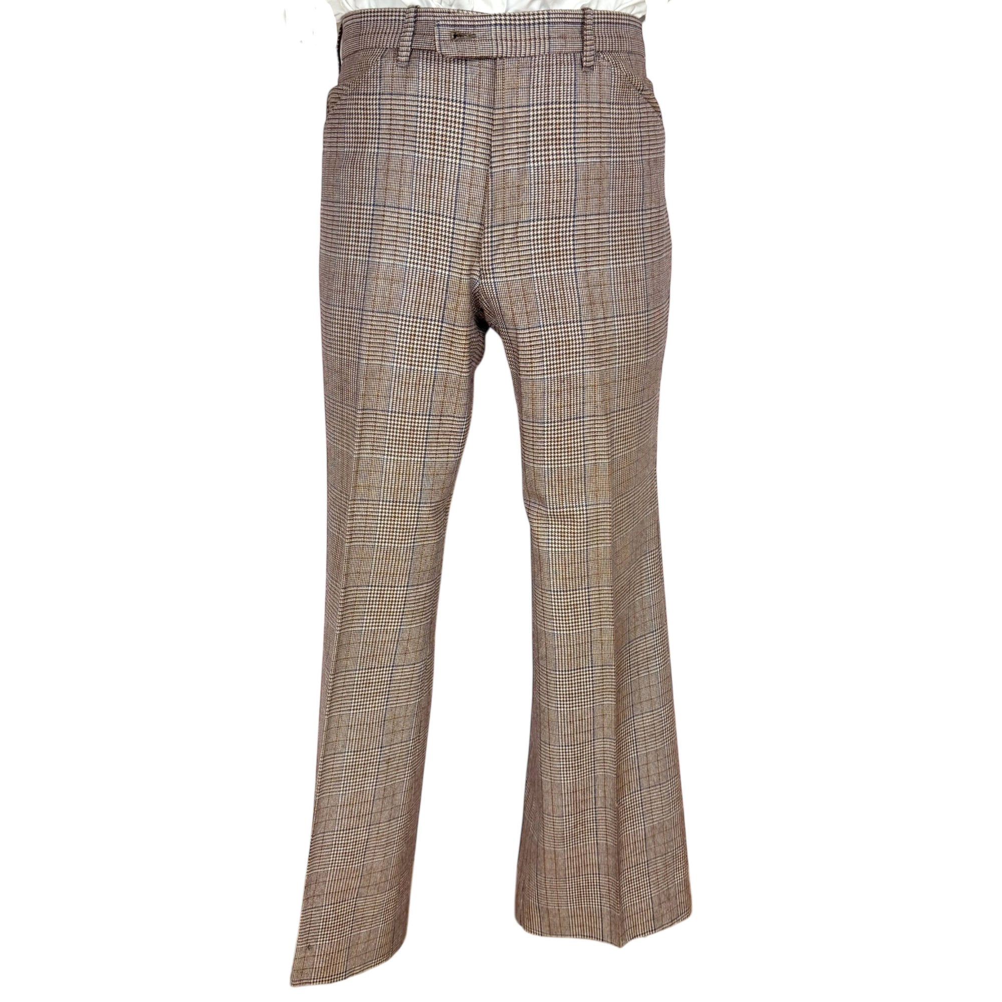 Vintage 1970s Suit Glen Plaid Wool Bayard-Elysées Paris France