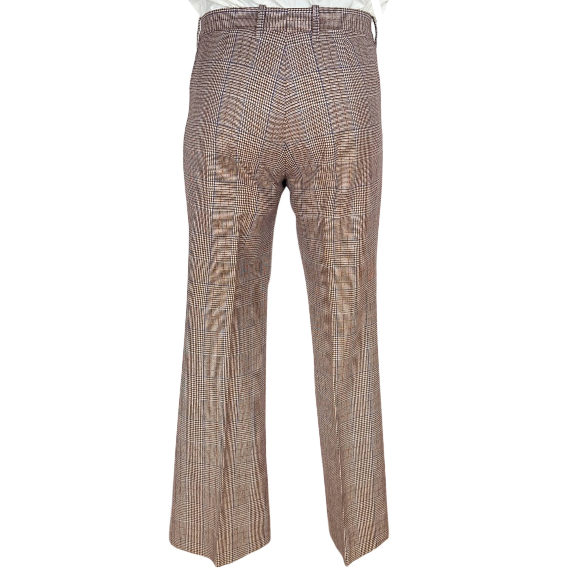 Vintage 1970s Suit Glen Plaid Wool Bayard-Elysées Paris France