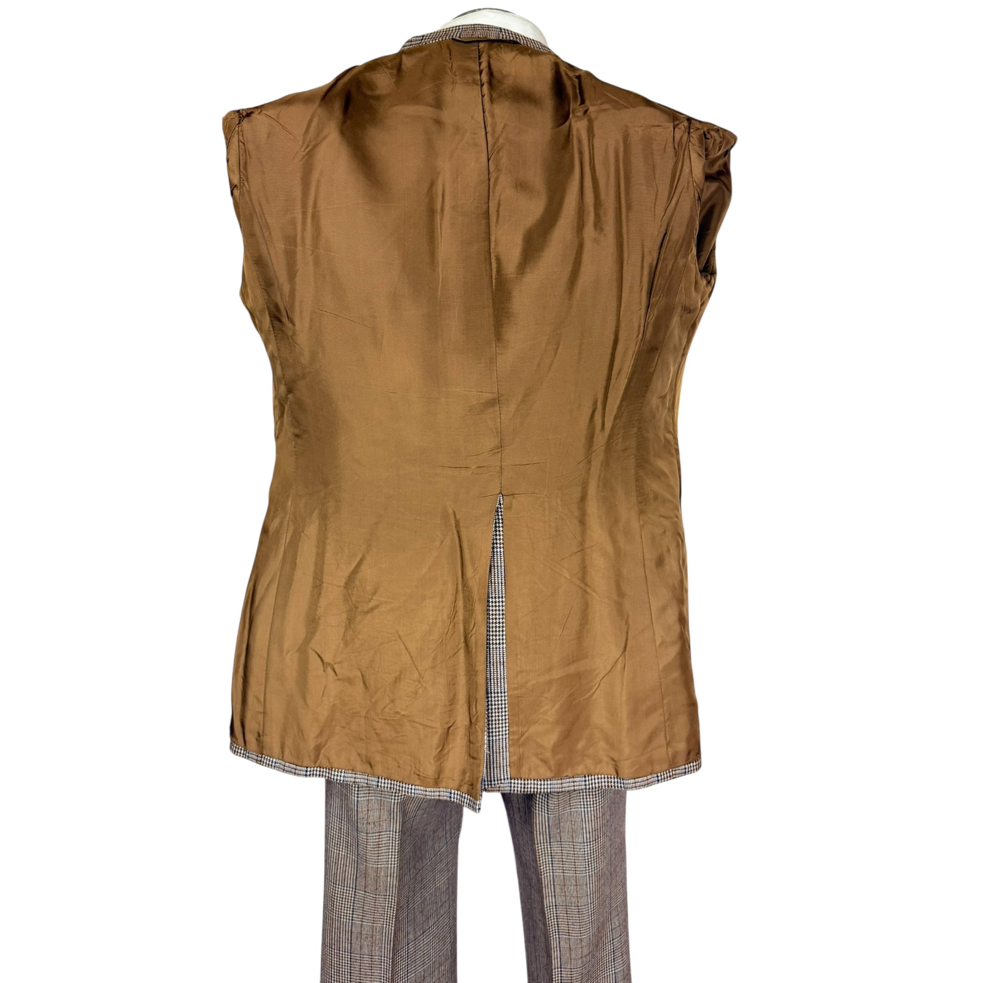 Vintage 1970s Suit Glen Plaid Wool Bayard-Elysées Paris France