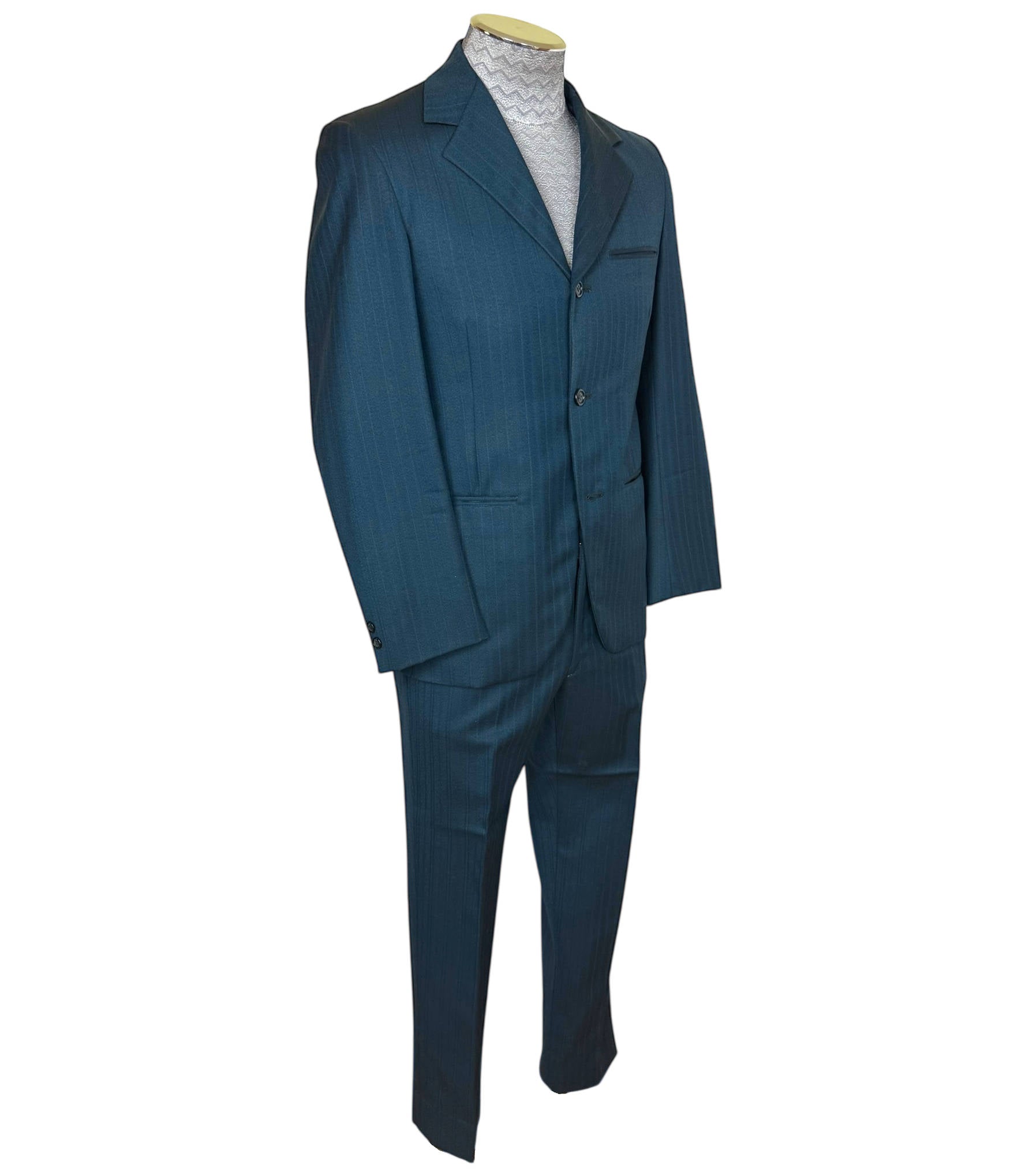 Vintage 1970 Men’s Suit Hand Tailored and Dated Size Small