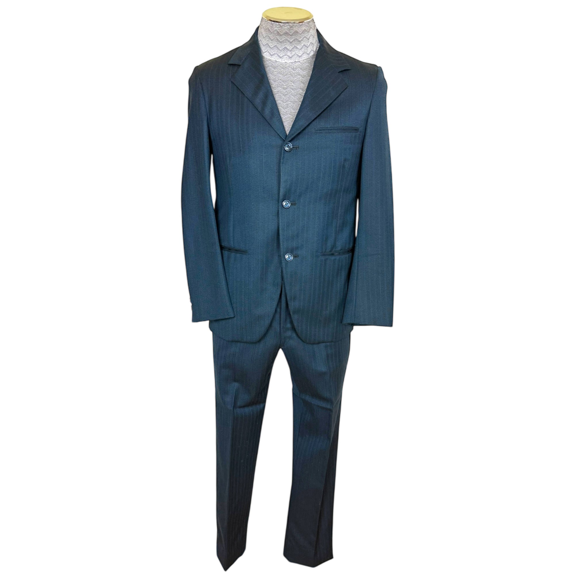 Vintage 1970 Men’s Suit Hand Tailored and Dated Size Small