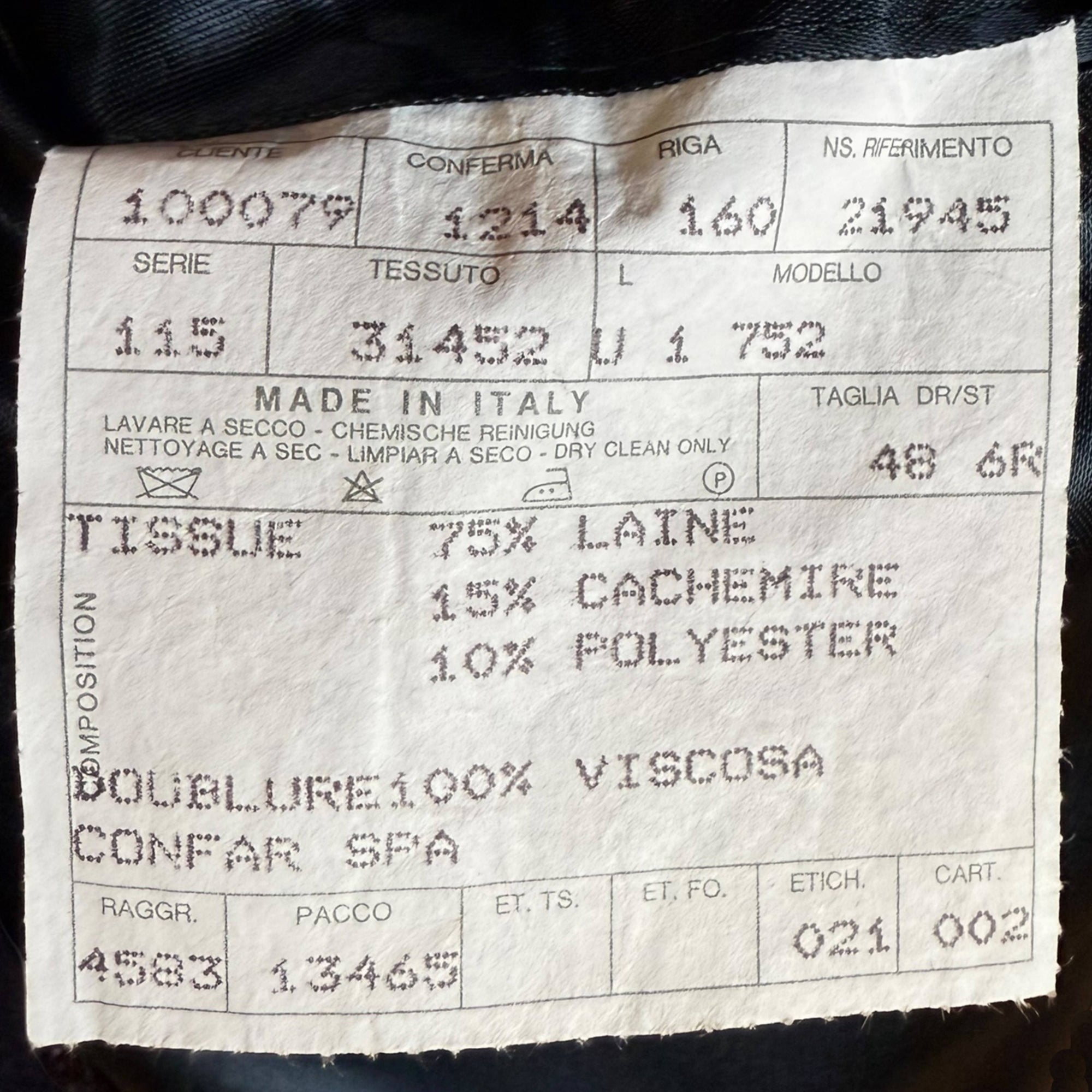 1980s 90s Vintage Italian Men’s Overcoat Navy Blue Size L