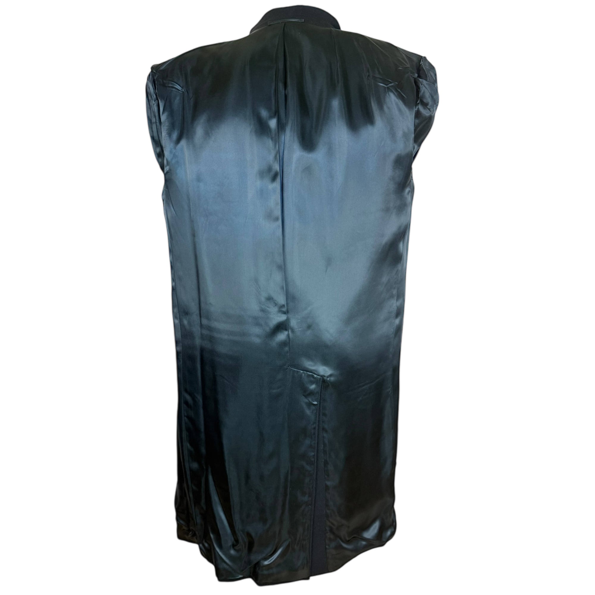 1980s 90s Vintage Italian Men’s Overcoat Navy Blue Size L