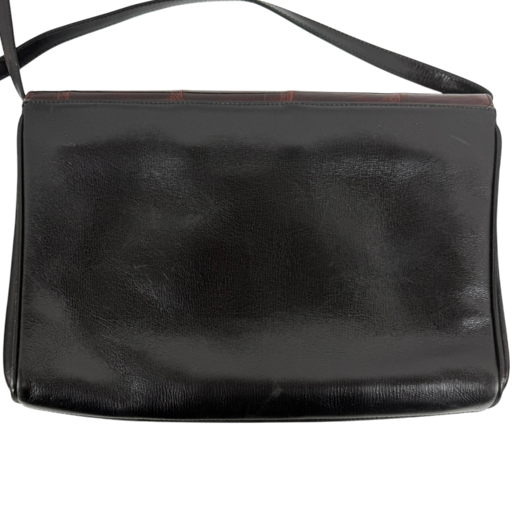 1970s 80s Vintage Italian Leather Shoulder Bag / Clutch Creed’s