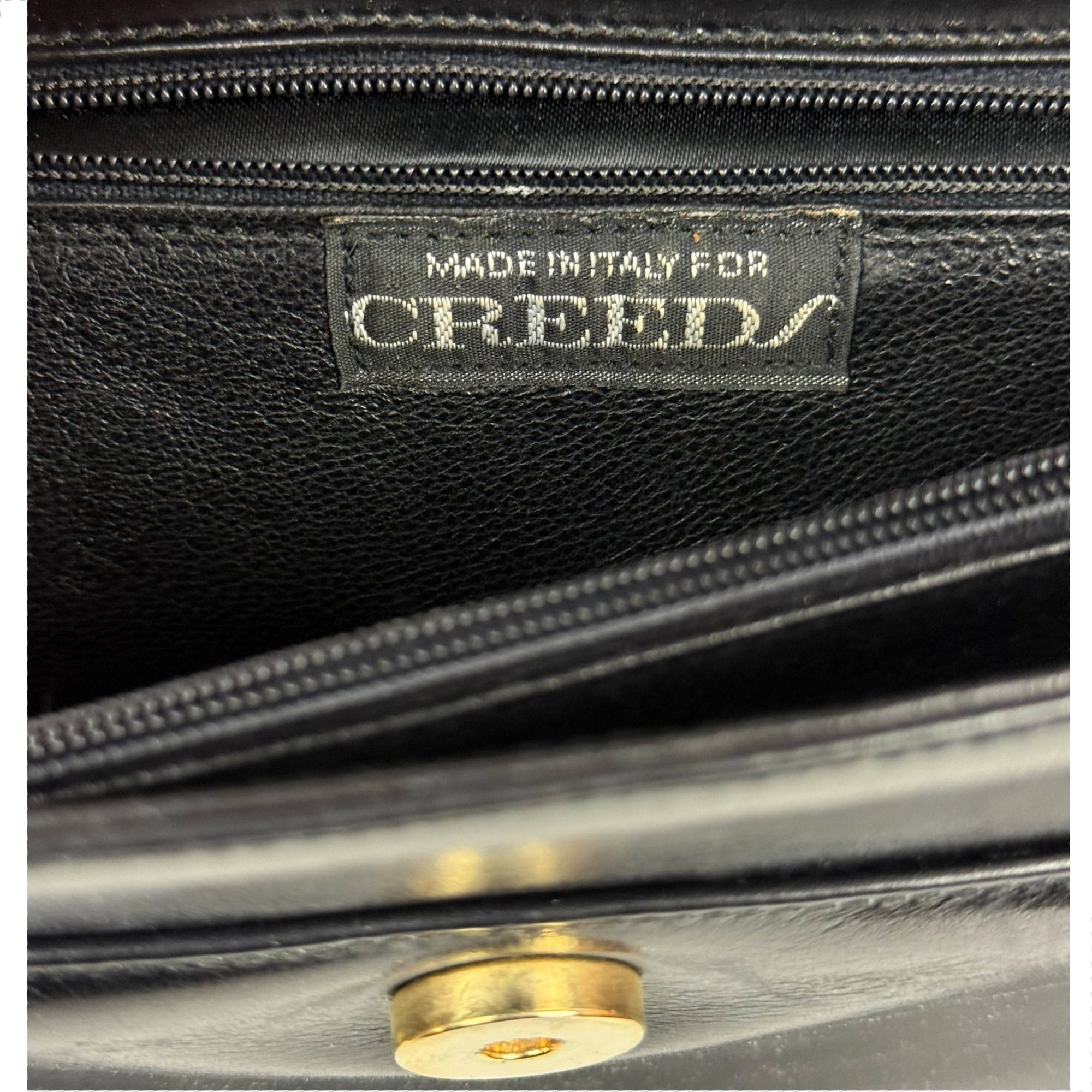 1970s 80s Vintage Italian Leather Shoulder Bag / Clutch Creed’s