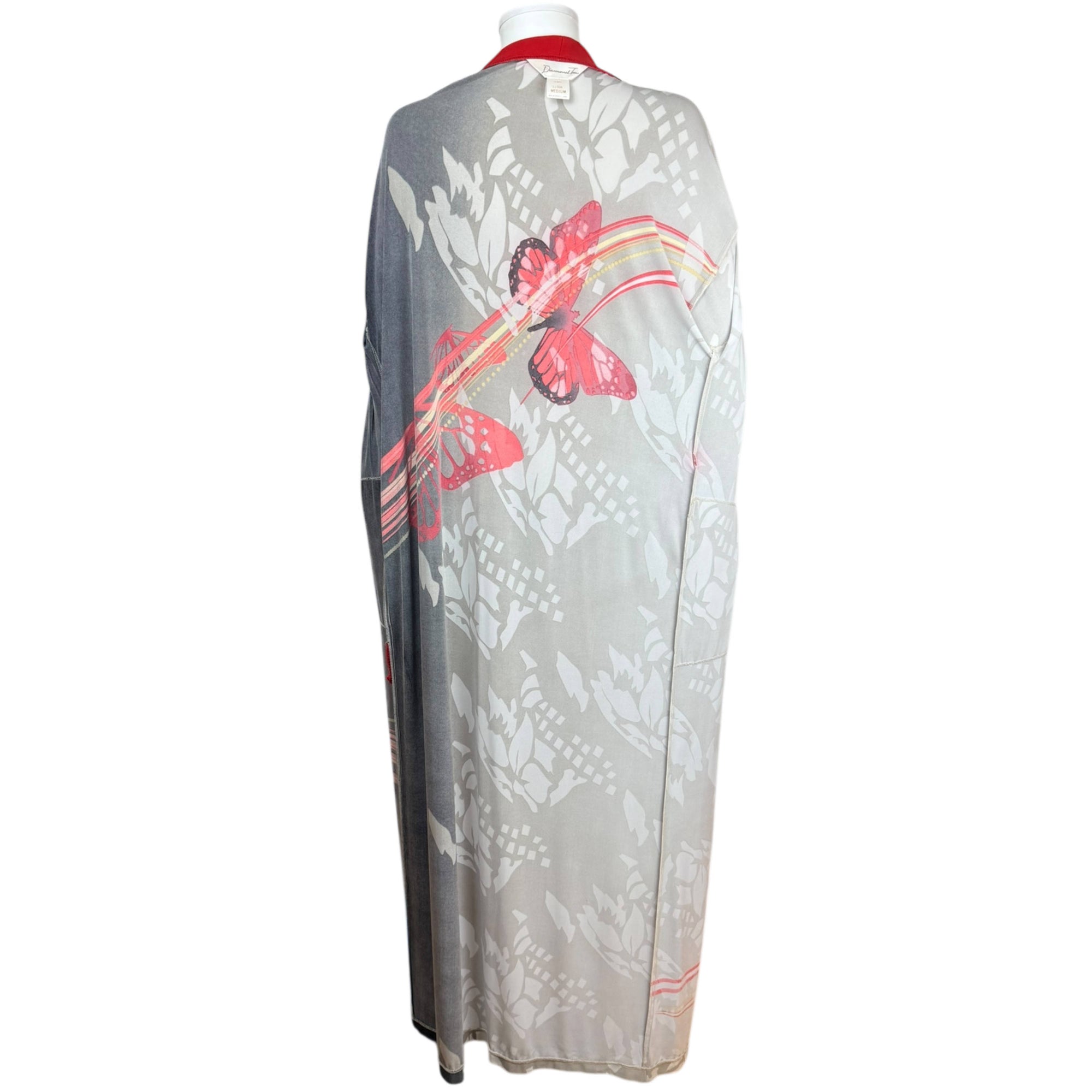 Vintage Kimono Robe Diamond Tea Butterfly Dressing Gown Sz M