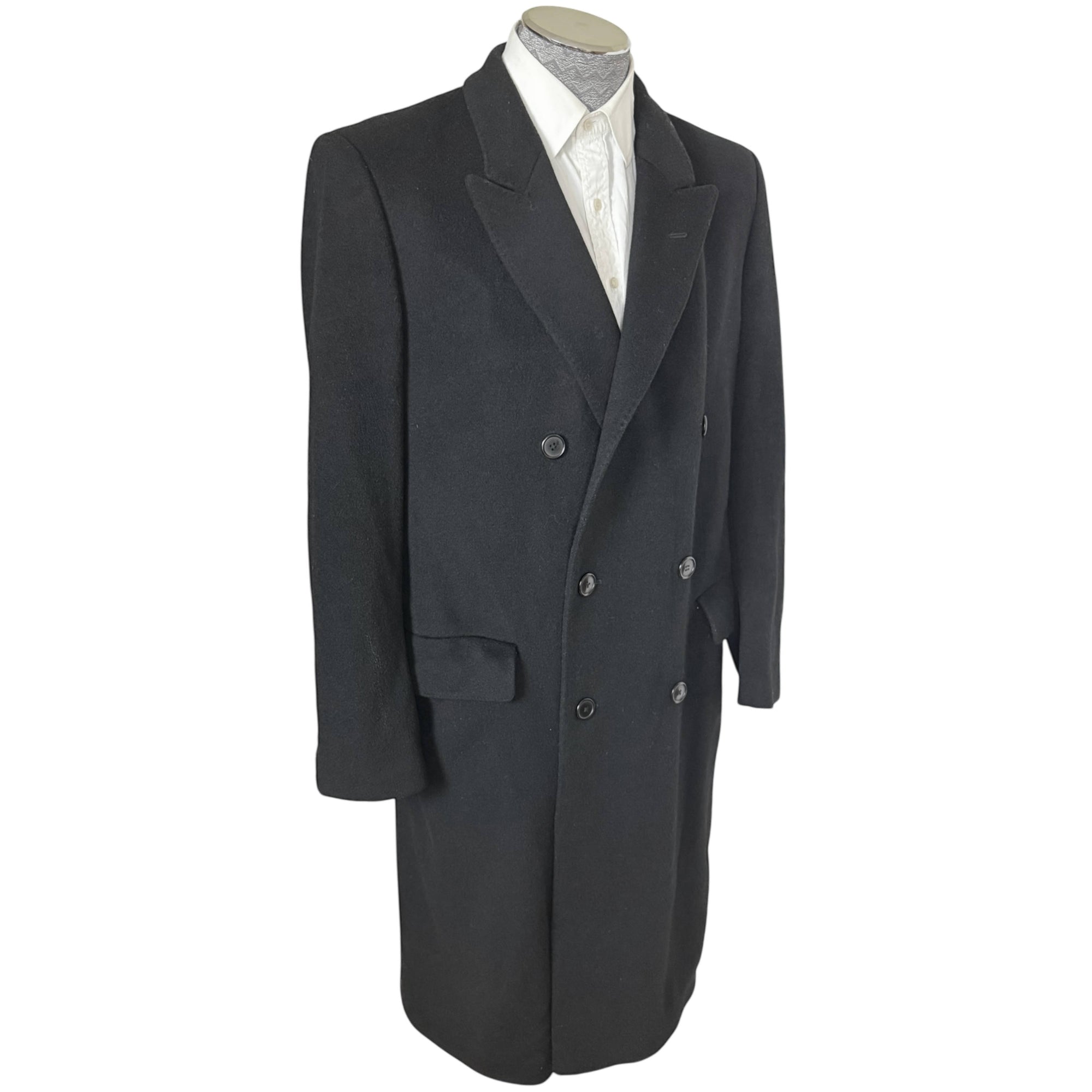 1980s Vintage Yves Saint Laurent Overcoat Made in England 44R