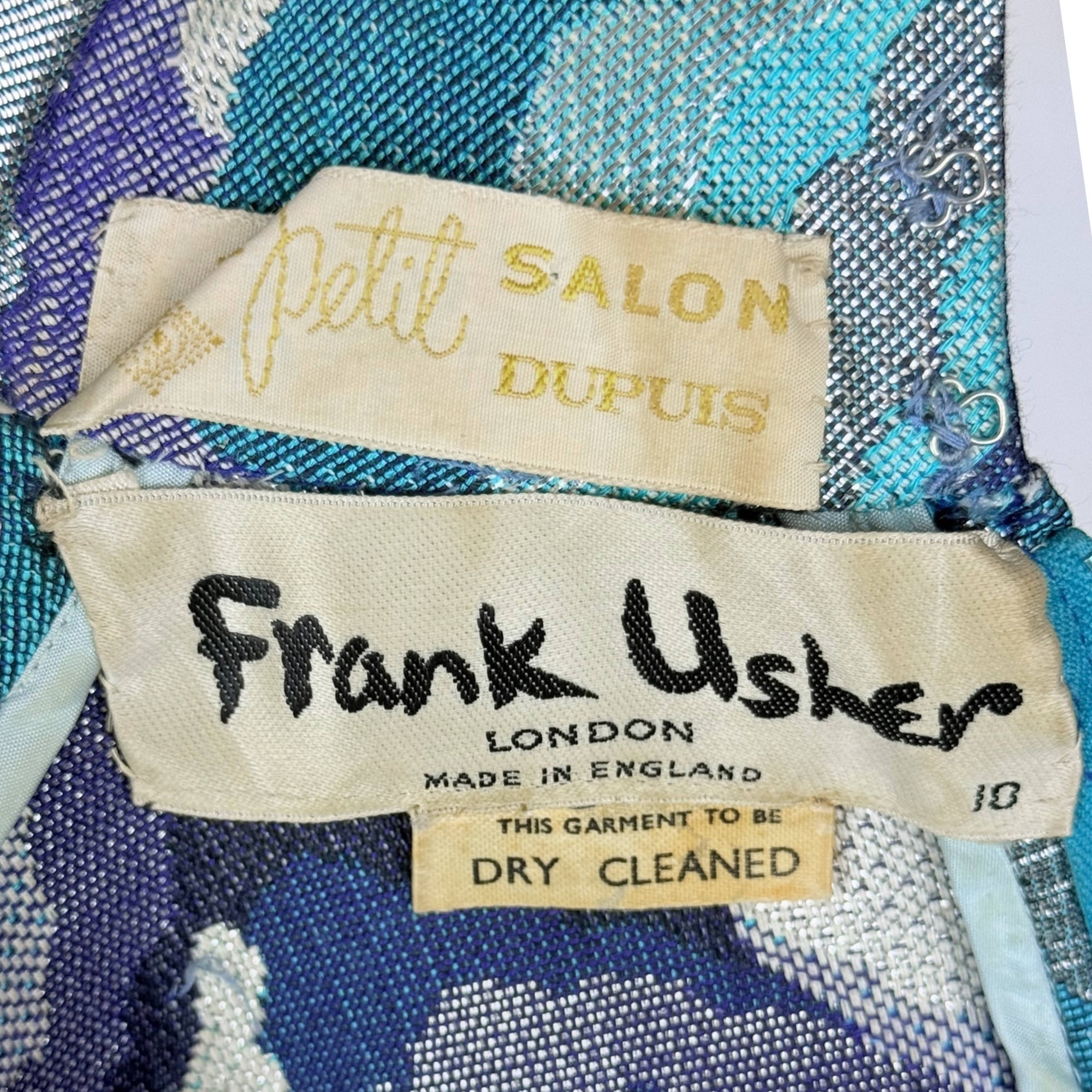 Vintage 1960s Mod Psych Dress Frank Usher London Size S