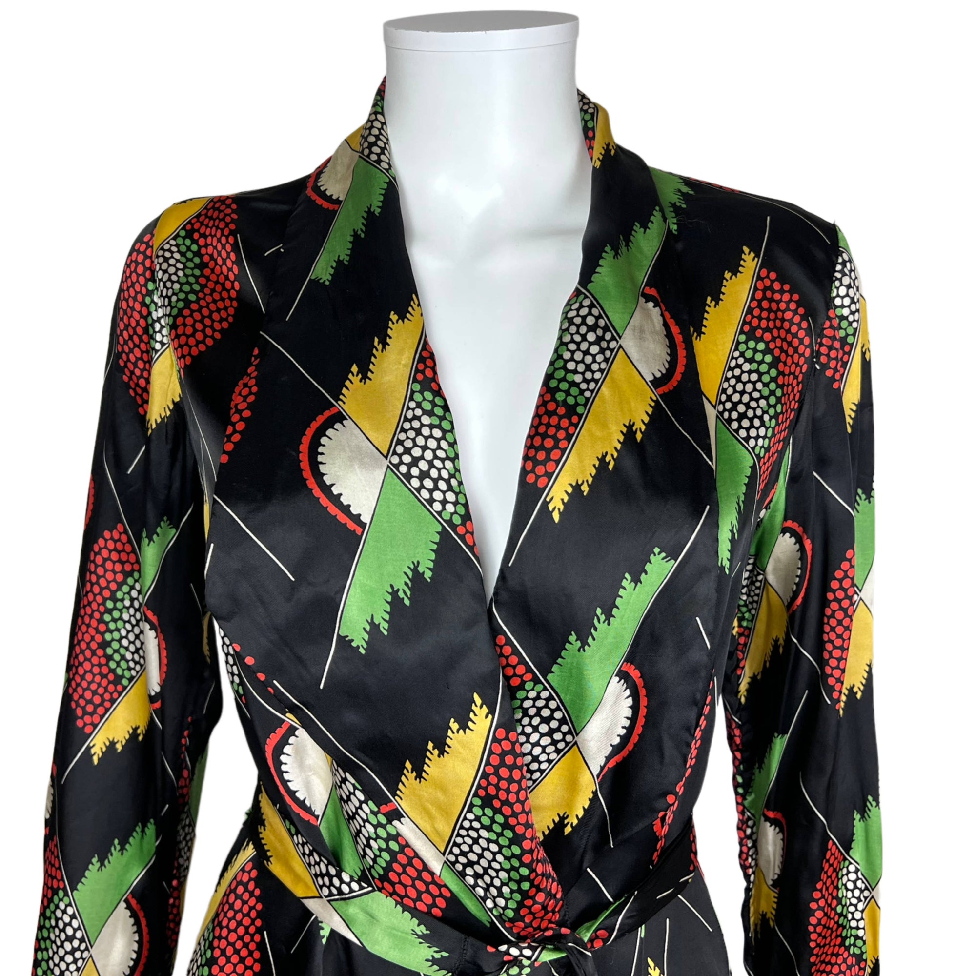 1930s Art Deco Dressing Gown Frearsonia British Made Robe M