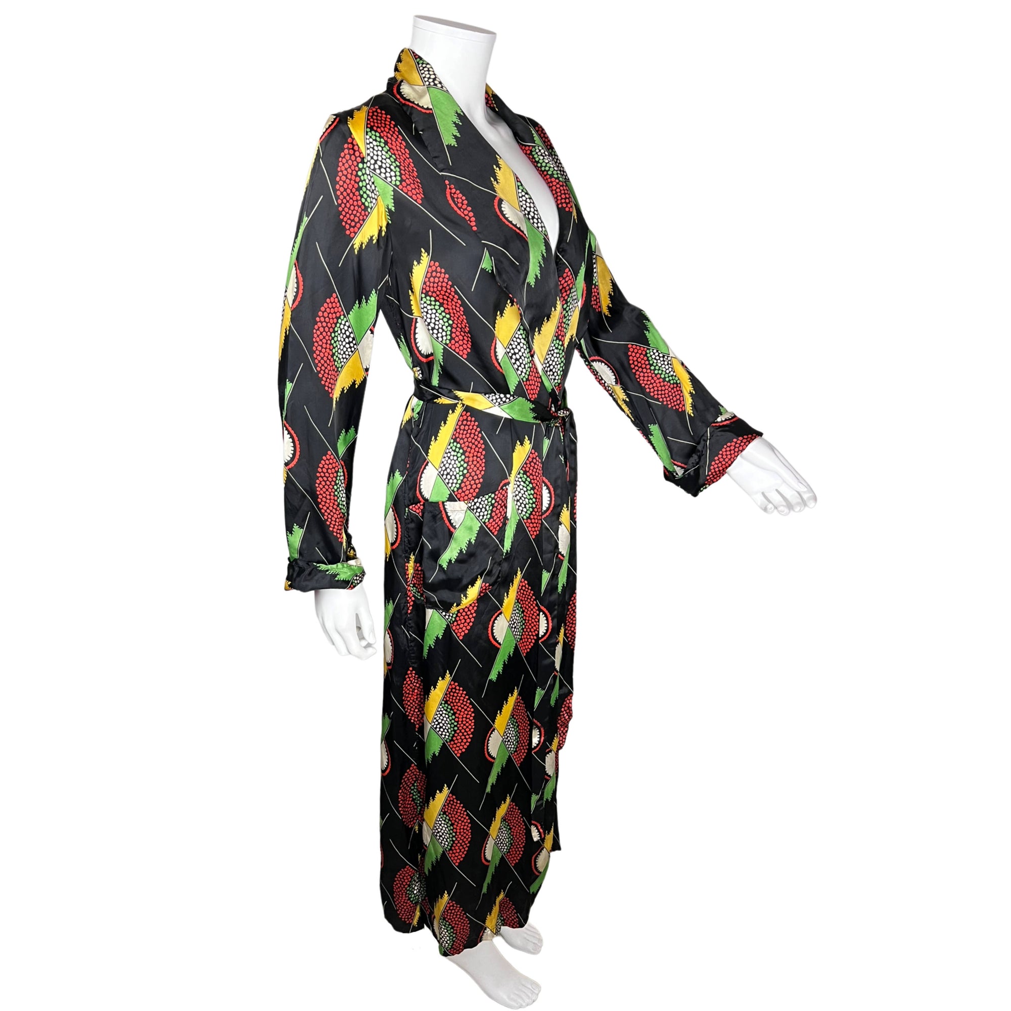 1930s Art Deco Dressing Gown Frearsonia British Made Robe M