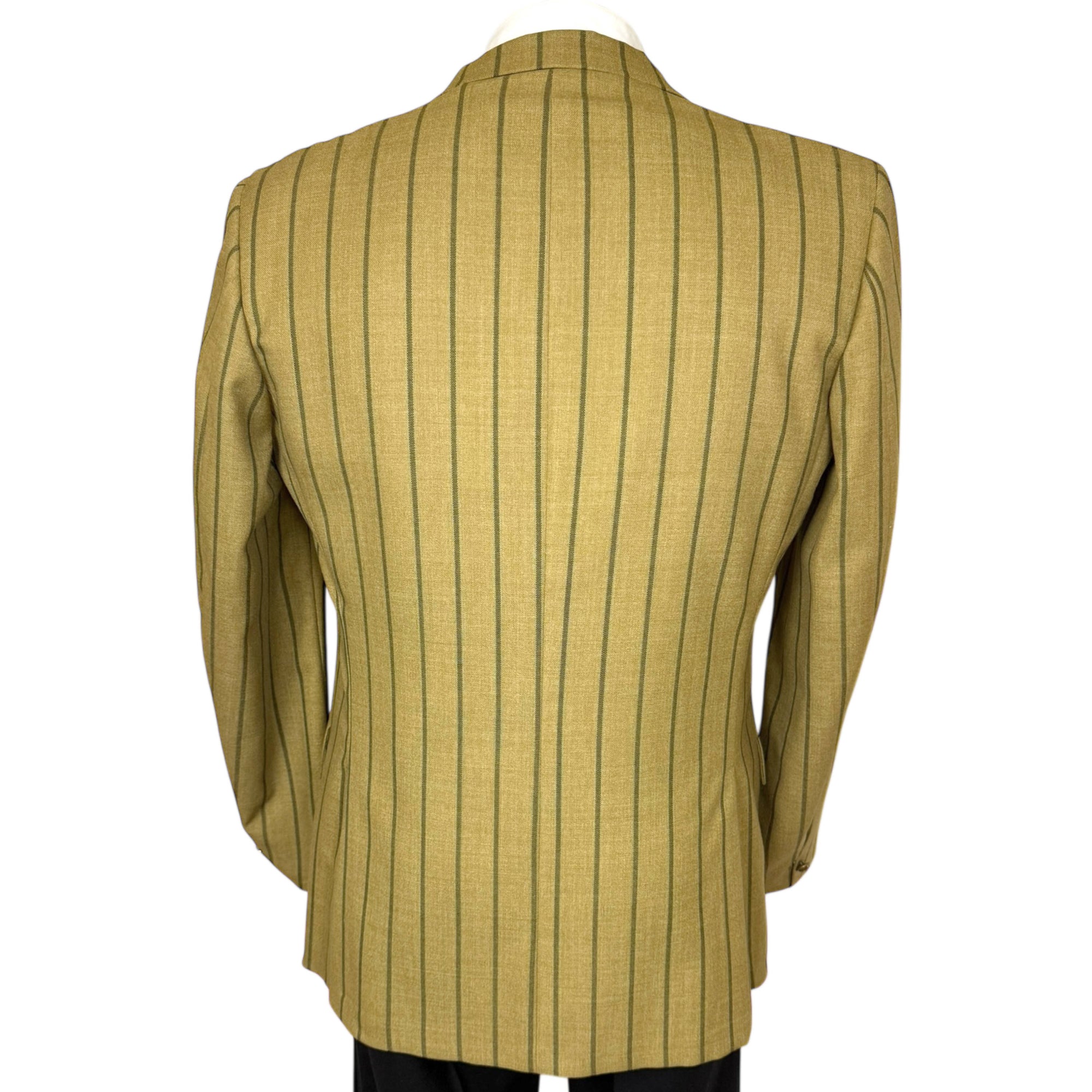 1960s 70s Vintage Striped Sport Coat Double-Breasted Jacket Men’s Size 40