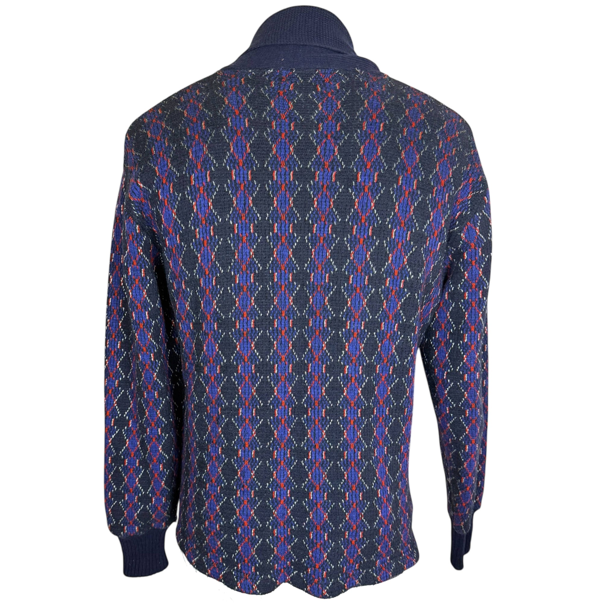 Vintage 1960s Cardigan Sweater w Shawl Collar Men’s Size M