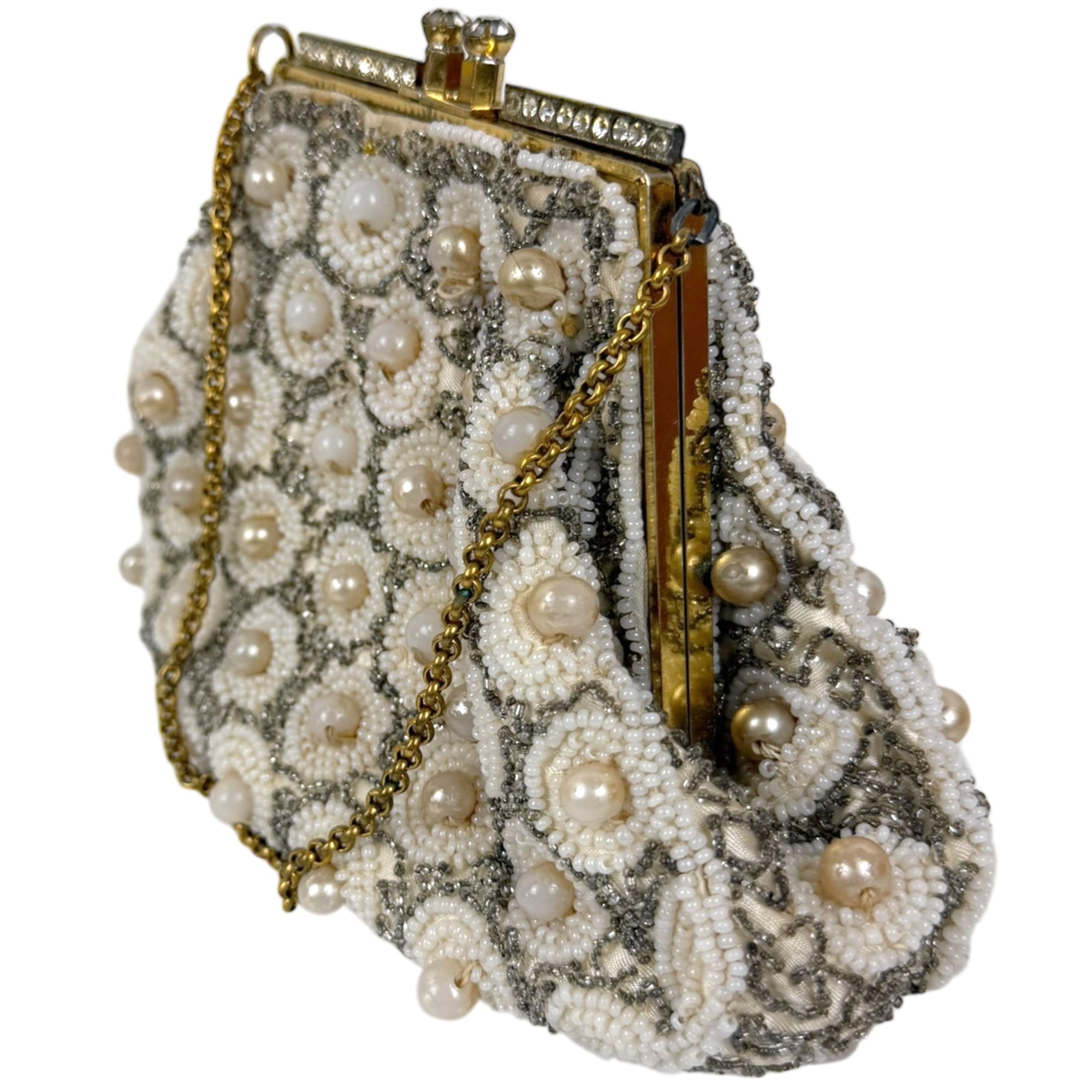 1950s Vintage Jolles Original Evening Bag Beaded Purse