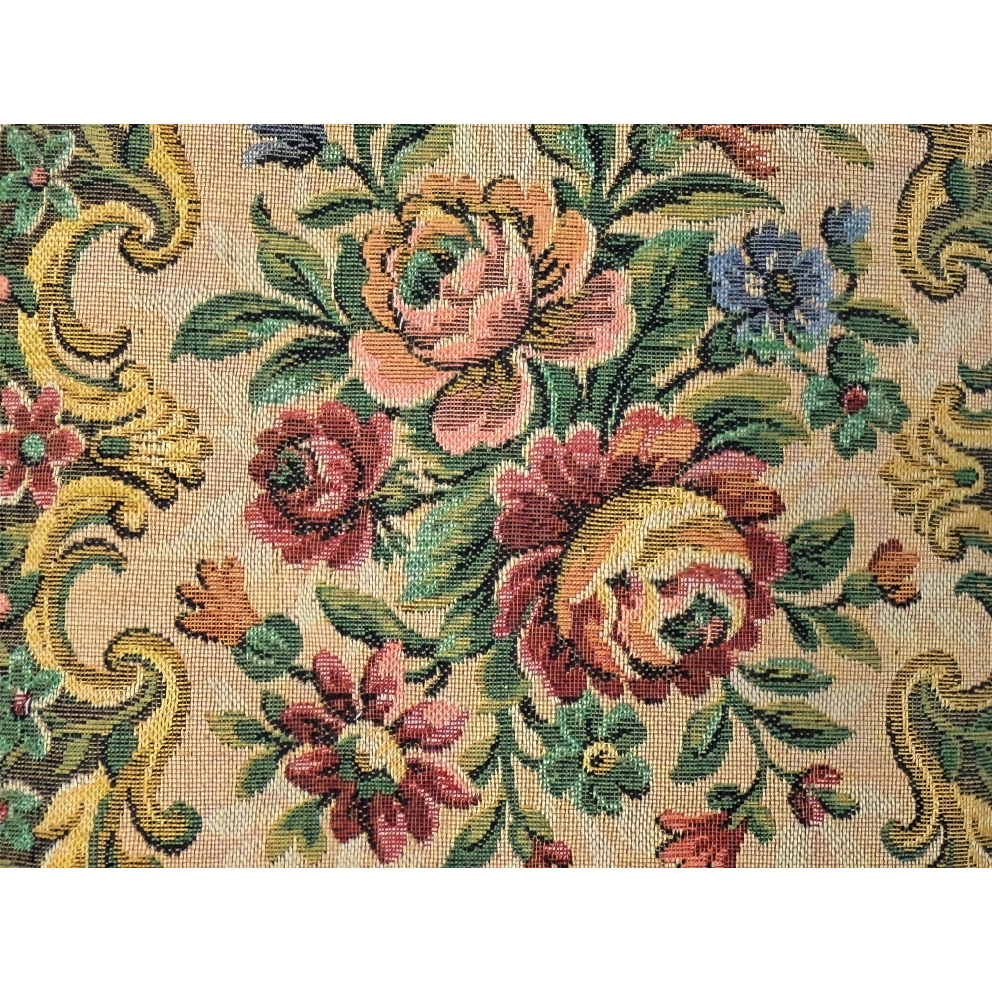 1950s Vintage Tapestry Handbag La Marquise Floral Purse