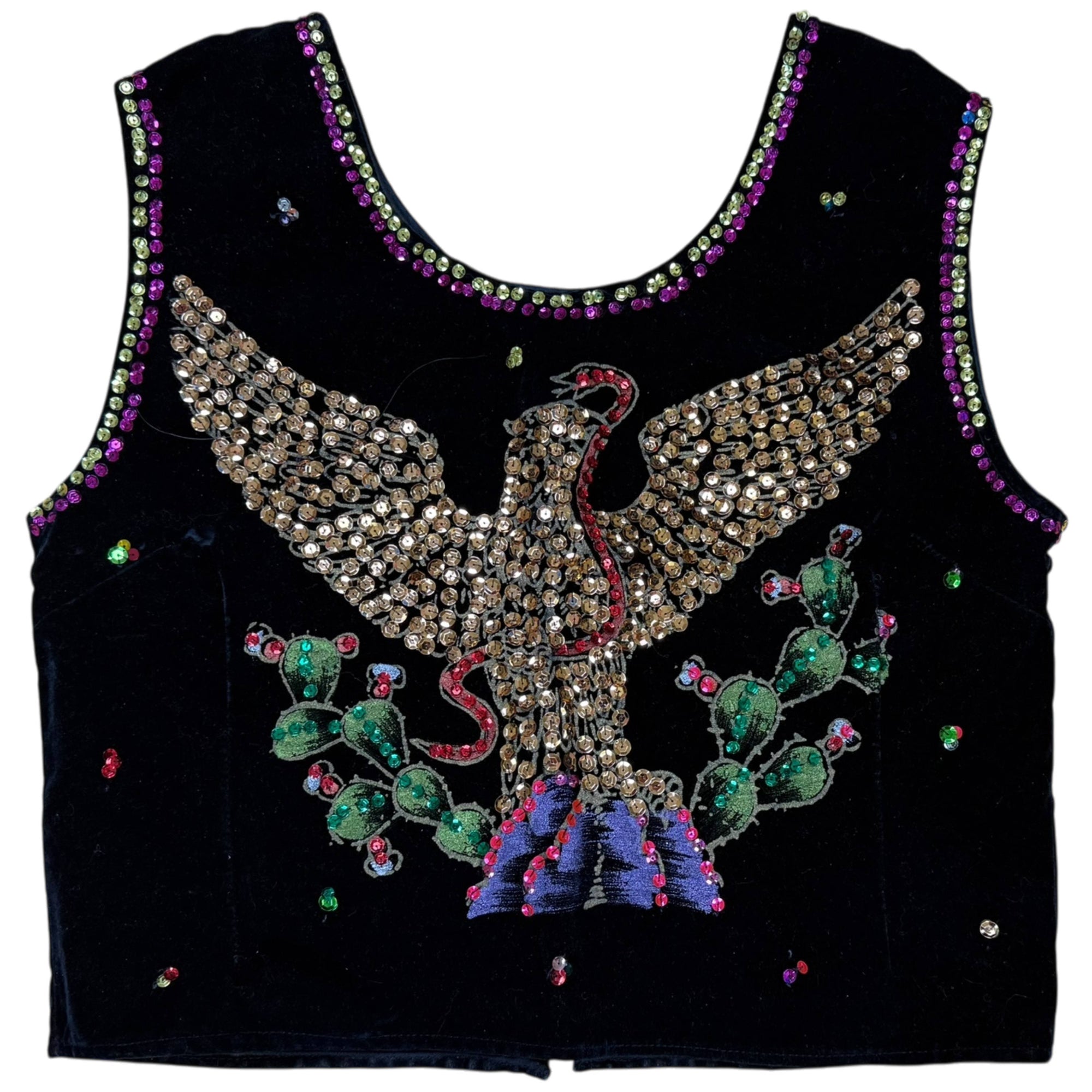 Vintage 1950s Mexican Circle Skirt and Top Set Hand Painted