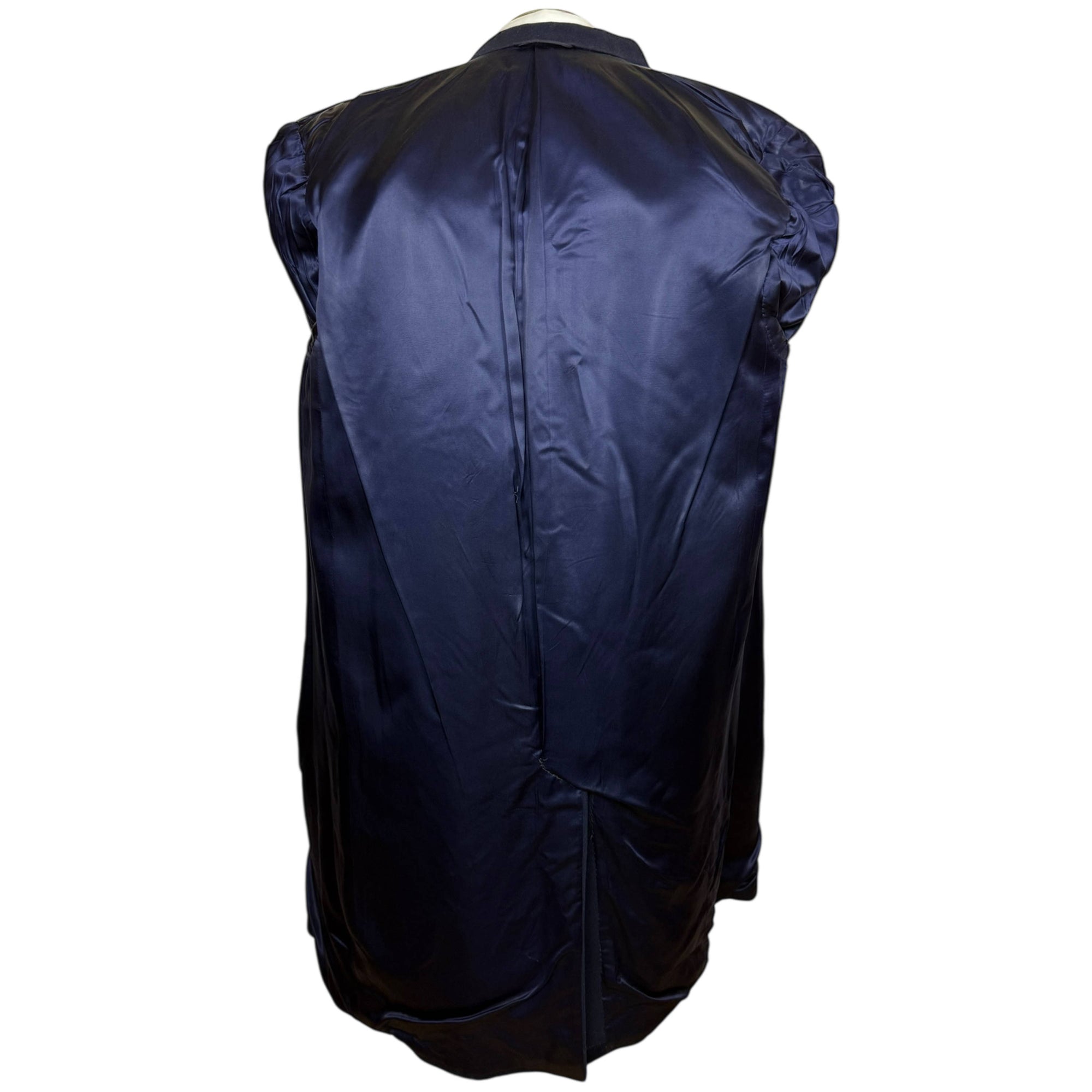 Vintage 1950s Blue Wool Overcoat Mens Size M Morris Clothing