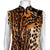 Vintage 1960s Leopard Print Dress Cheongsam Style Size M
