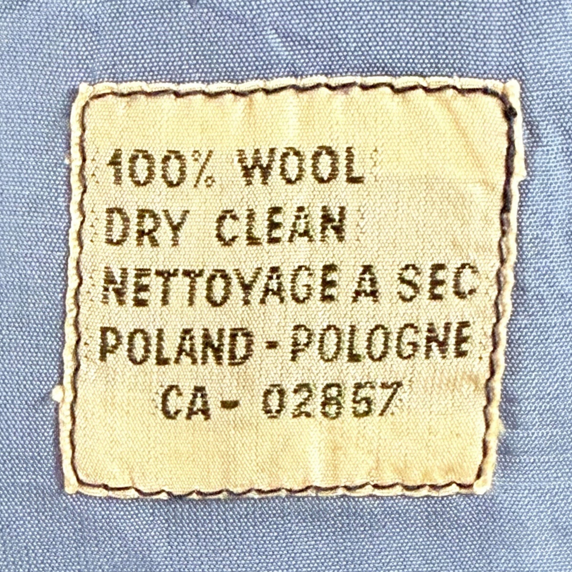 Vintage 1970s Men’s Suit Oleg Cassini Light Blue Wool Sz M