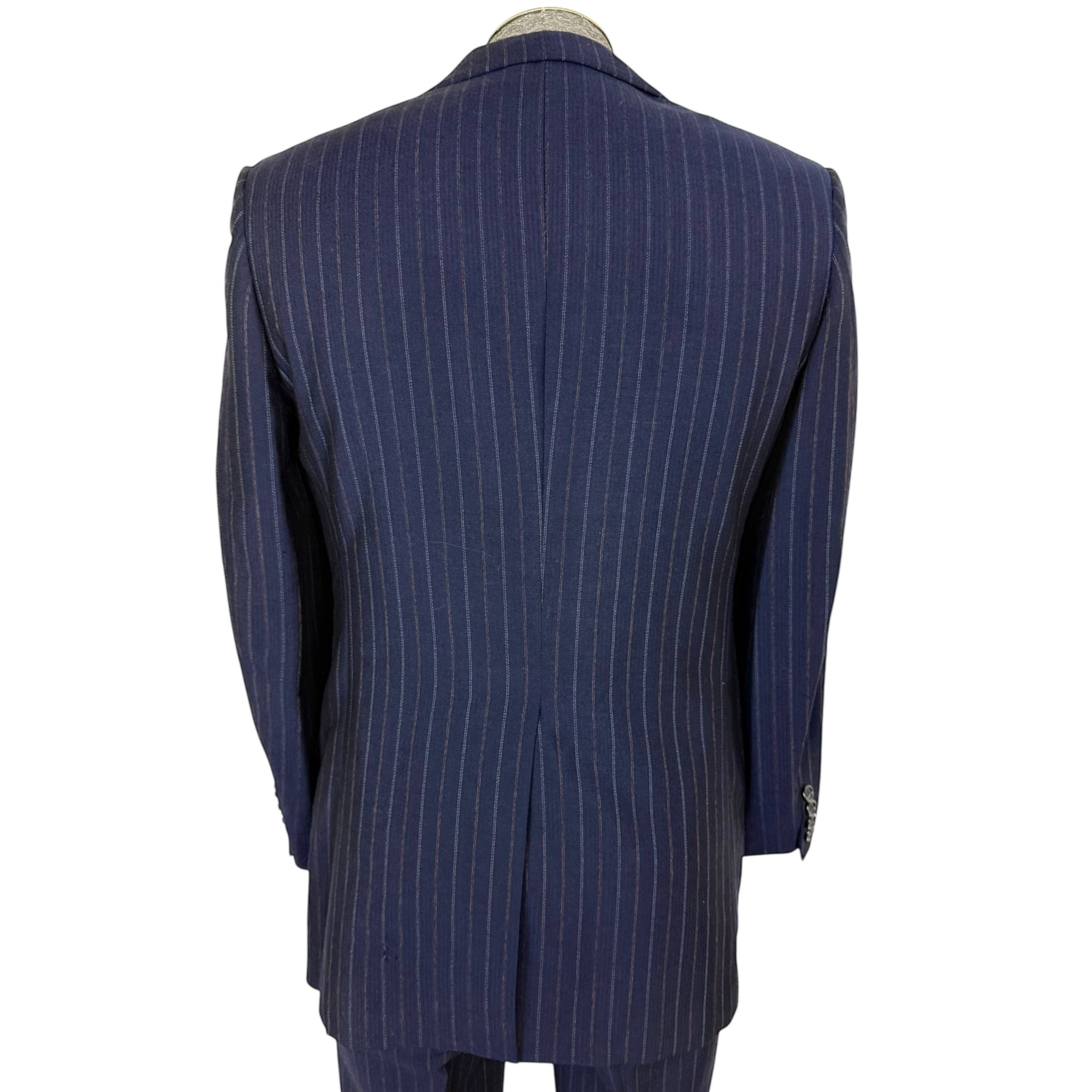 Vintage 1970s Men’s Pinstripe Suit Custom Tailored Sz Small