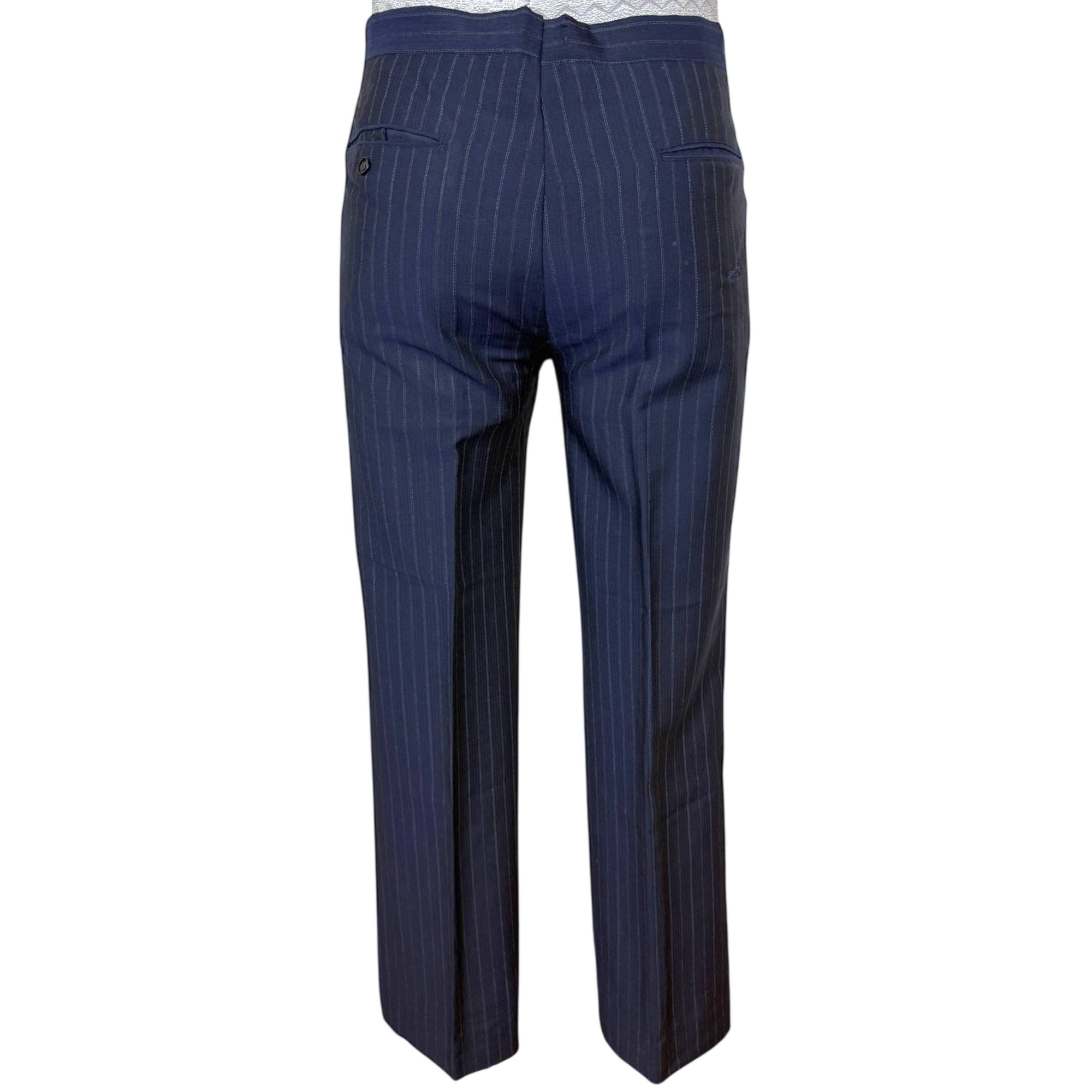 Vintage 1970s Men’s Pinstripe Suit Custom Tailored Sz Small