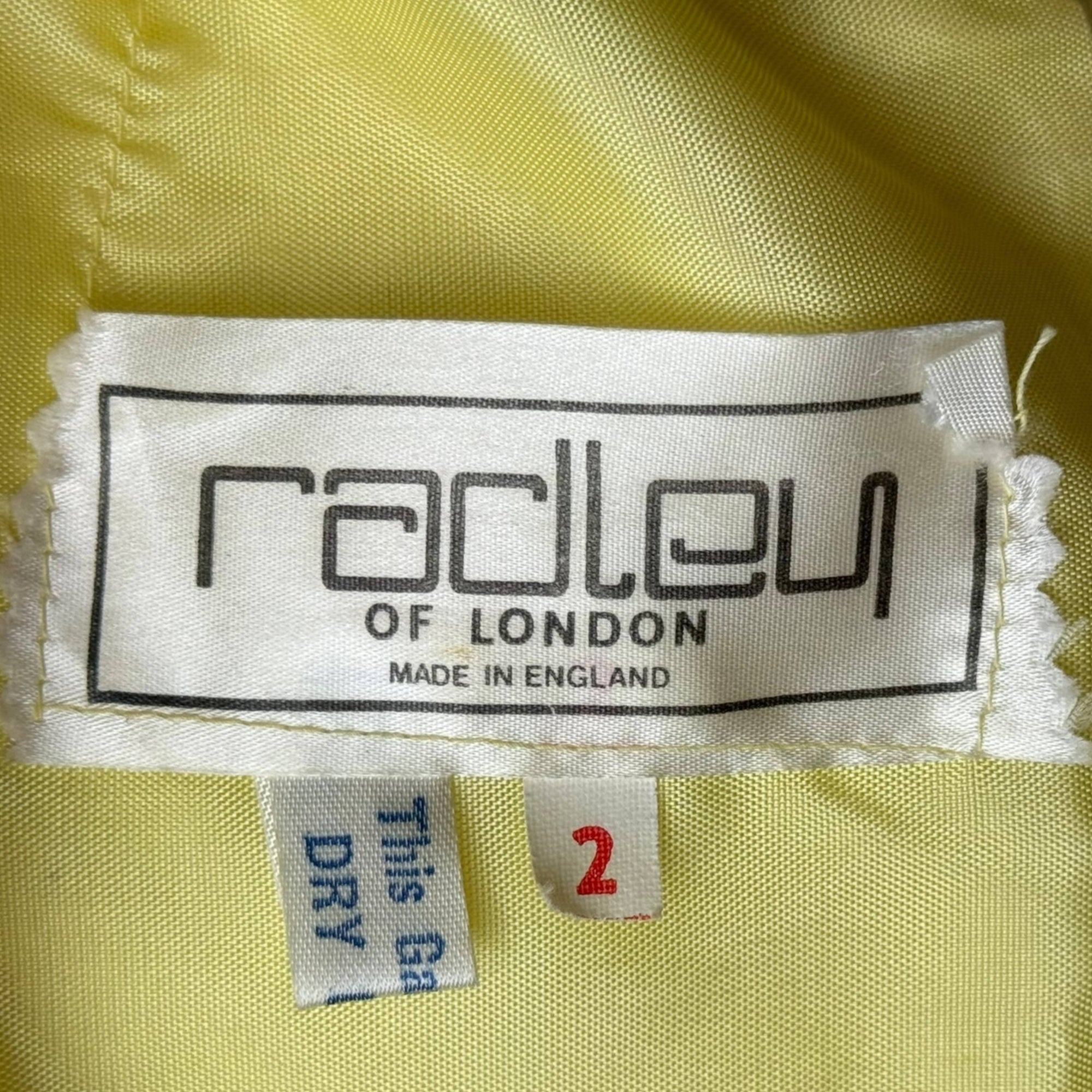 Ossie Clark Era Radley of London Mini Dress Vintage 1970s Size 2