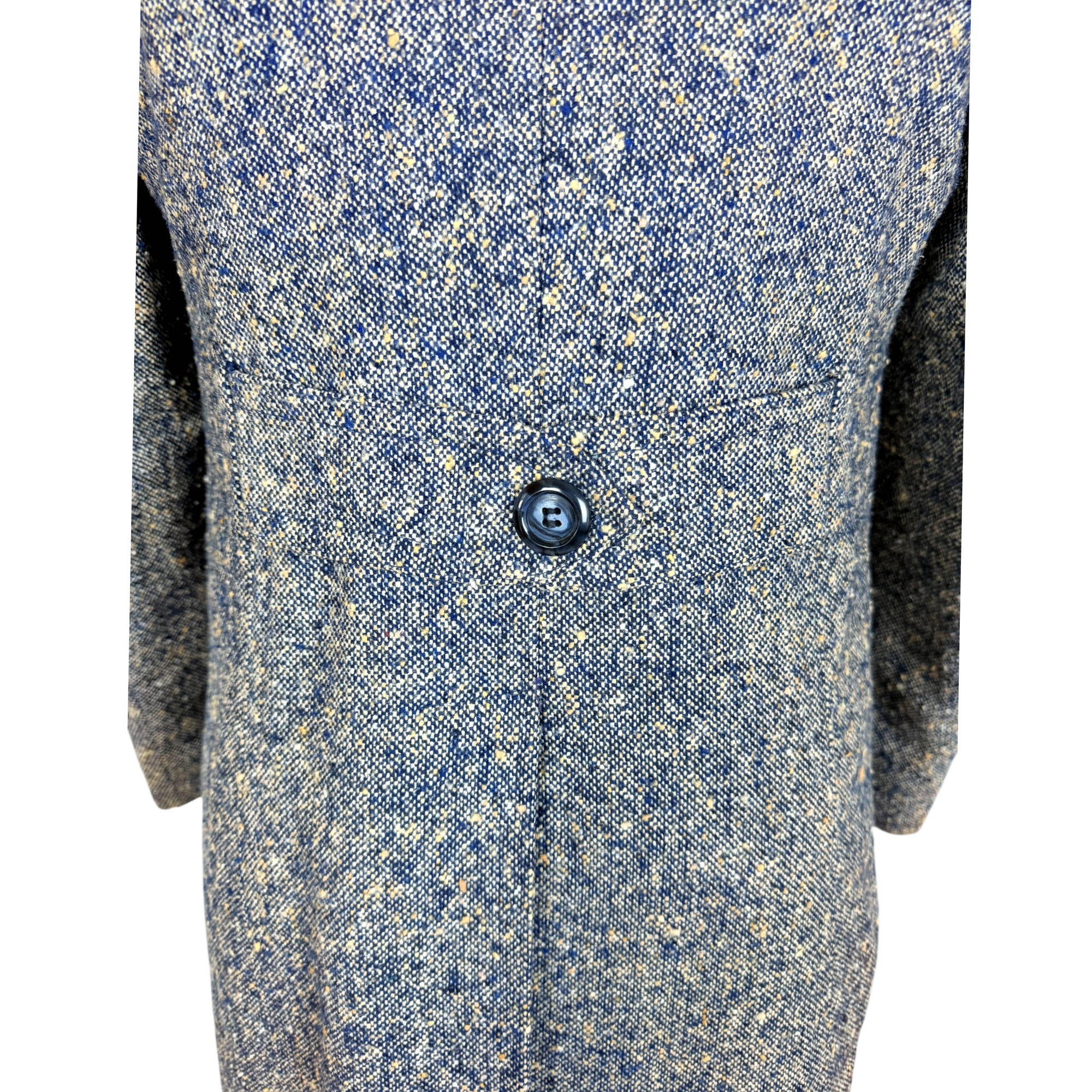 Vintage 1970s Men’s Tweed Overcoat Ruven Feder Paris Sz S M