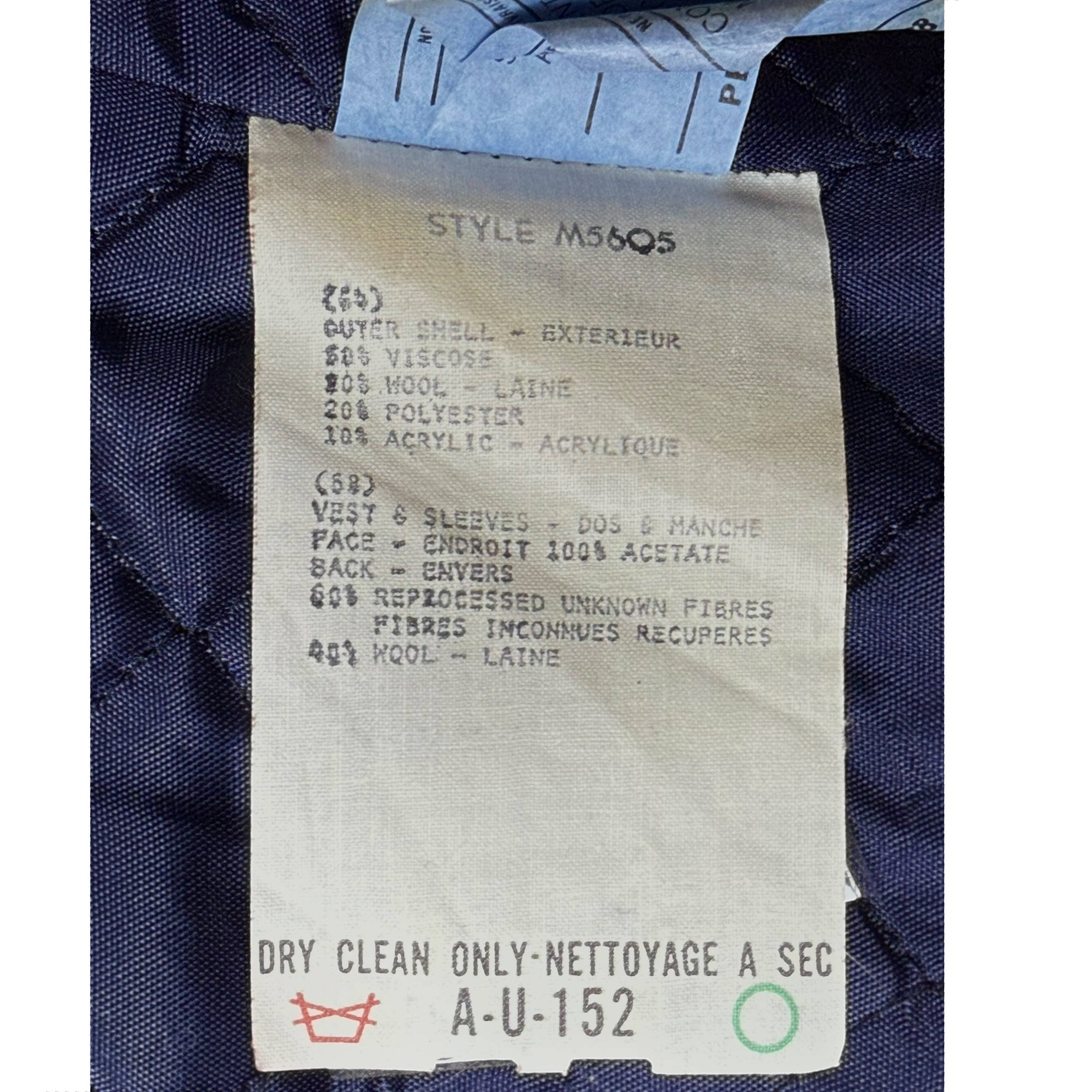 Vintage 1970s Men’s Tweed Overcoat Ruven Feder Paris Sz S M