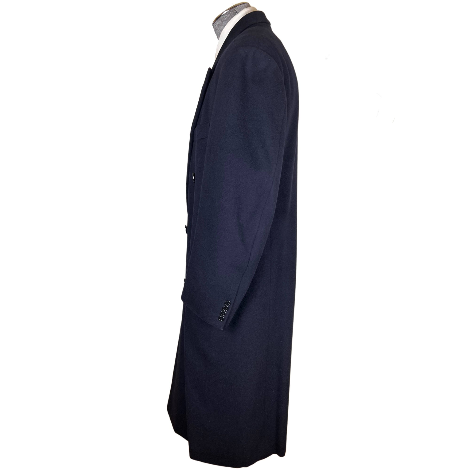 1980s Vintage Mens Overcoat Wool Coat by Samuelsohn Size 42