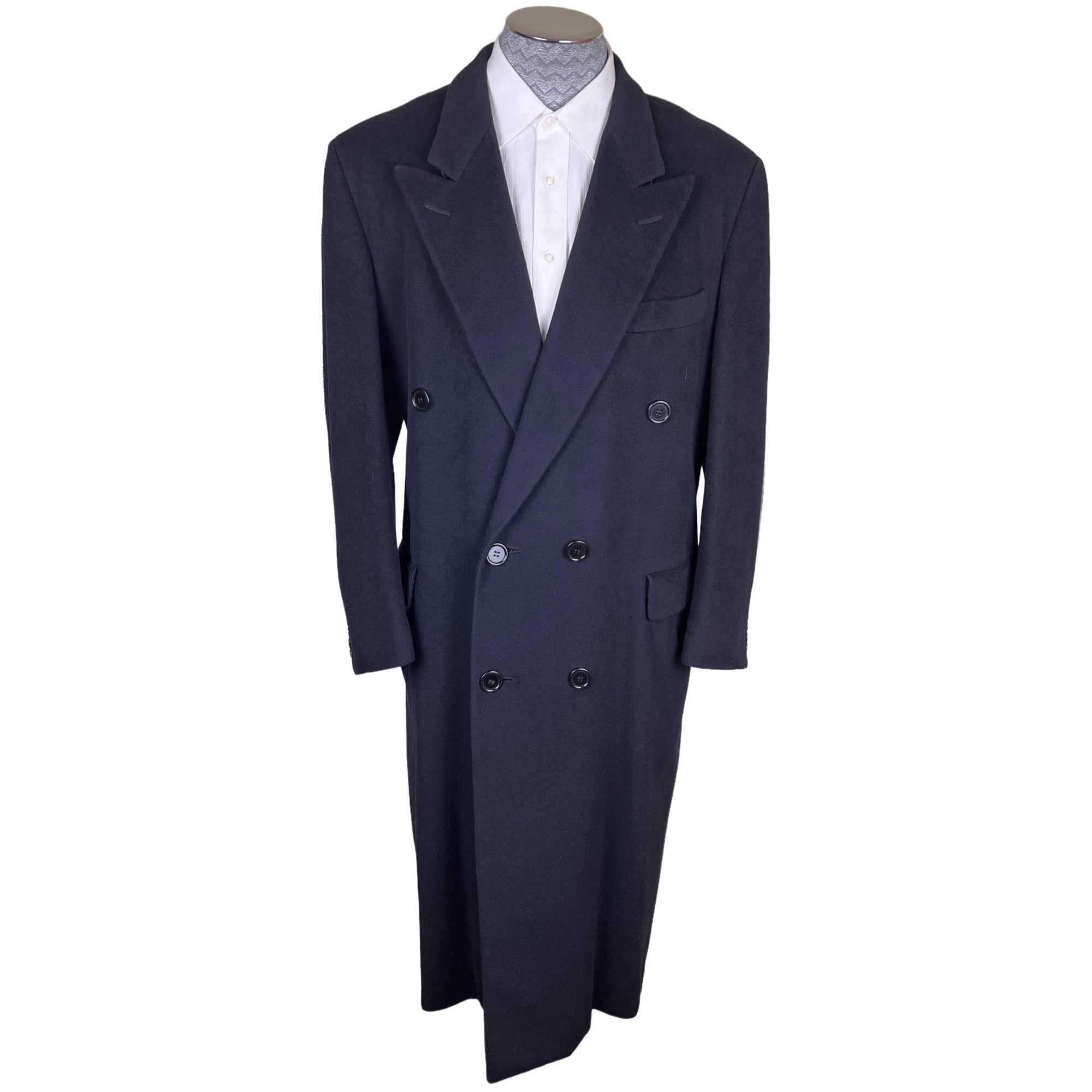 1980s Vintage Mens Overcoat Wool Coat by Samuelsohn Size 42