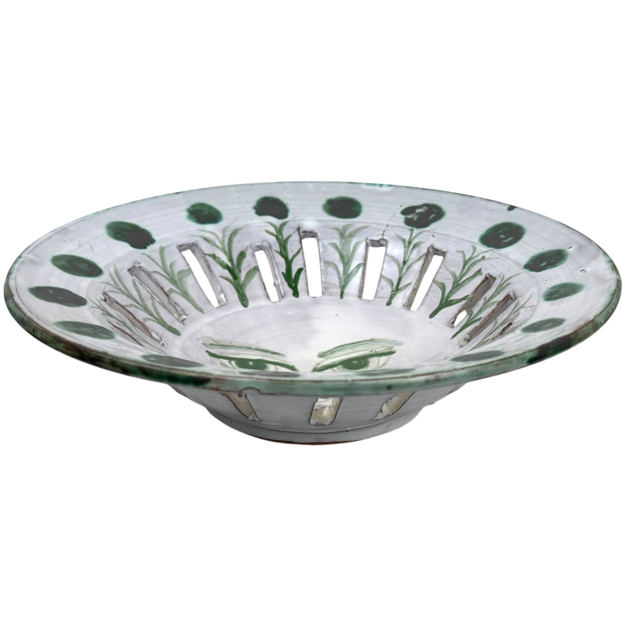 1978 Greg Shooner Studio Pottery Bowl Early Hand-Painted Sun Face Design