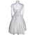 Vintage 50s Party Dress White Nylon Chiffon Sequinned Bust S