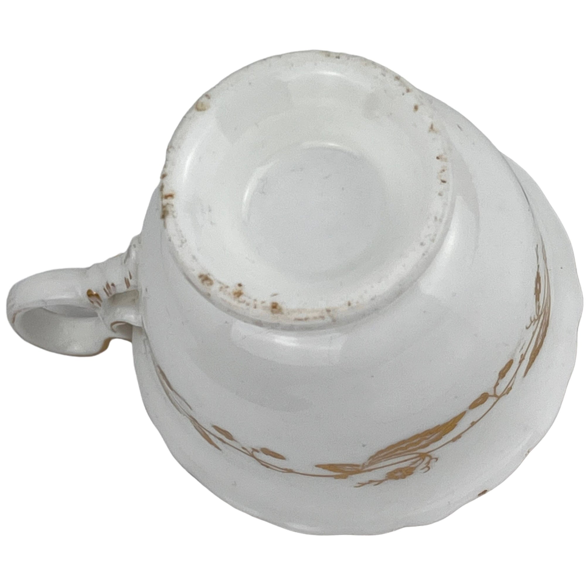 Antique Coalport Porcelain Cup & Saucer Hand Painted Landscape Scenes Early 19th c - Poppy's Vintage Clothing