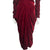 Vintage 1940s Velvet Evening Gown Claret Red Dress Size S