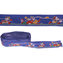 Vintage 1940s Walt Disney Cotton Ribbon Trim Mickey Mouse Goofy Pinocchio Per Yd - Poppy's Vintage Clothing