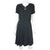Vintage 1940s 50s Black Rayon Crepe Dress Size M - Poppy's Vintage Clothing