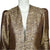 Vintage Gold Metallic Brocade Evening Coat 1960s Ladies Size Medium - Poppy's Vintage Clothing