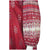 Vintage 1970s Indian Cotton Gauze Dress Red Block Printed w Metallic Thread Sz M - Poppy's Vintage Clothing
