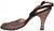 Vintage 1950s Glitter Shoes - Suede Peep Toe - 4 Inch Heel - Adrian Original - Poppy's Vintage Clothing