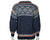 Vintage Dale of Norway Cardigan Sweater Blue Nordic Pattern Ladies Size L 44 - Poppy's Vintage Clothing
