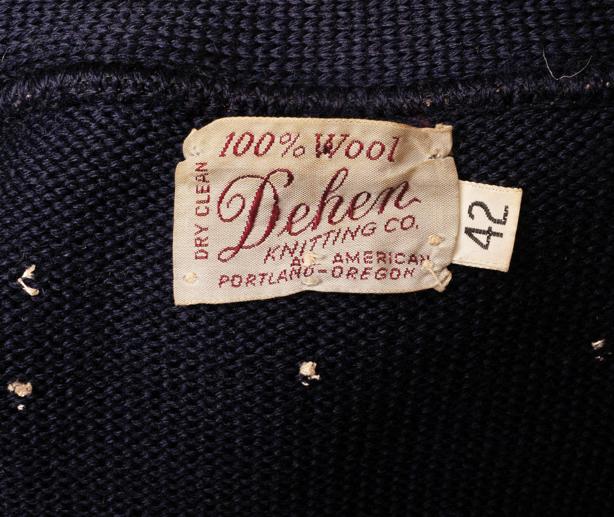 Vintage 50s Varsity School Sweater Dehen Knitting Mills Letterman Style Bob L 42 - Poppy's Vintage Clothing