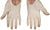 Vintage Edwardian Cream Leather Gloves - Embroidered - 6 3/4 - Titantic Era - Poppy's Vintage Clothing