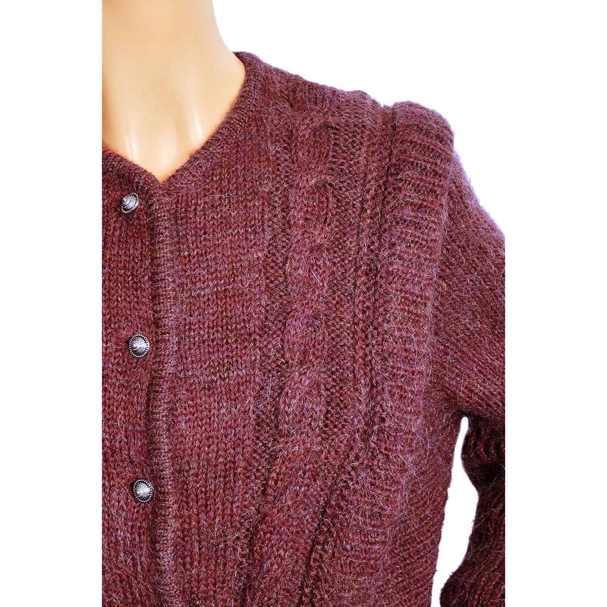 Vintage Geiger Tyrol Sweater Made in Austria Brick Red - Ladies Size 42 - Poppy's Vintage Clothing