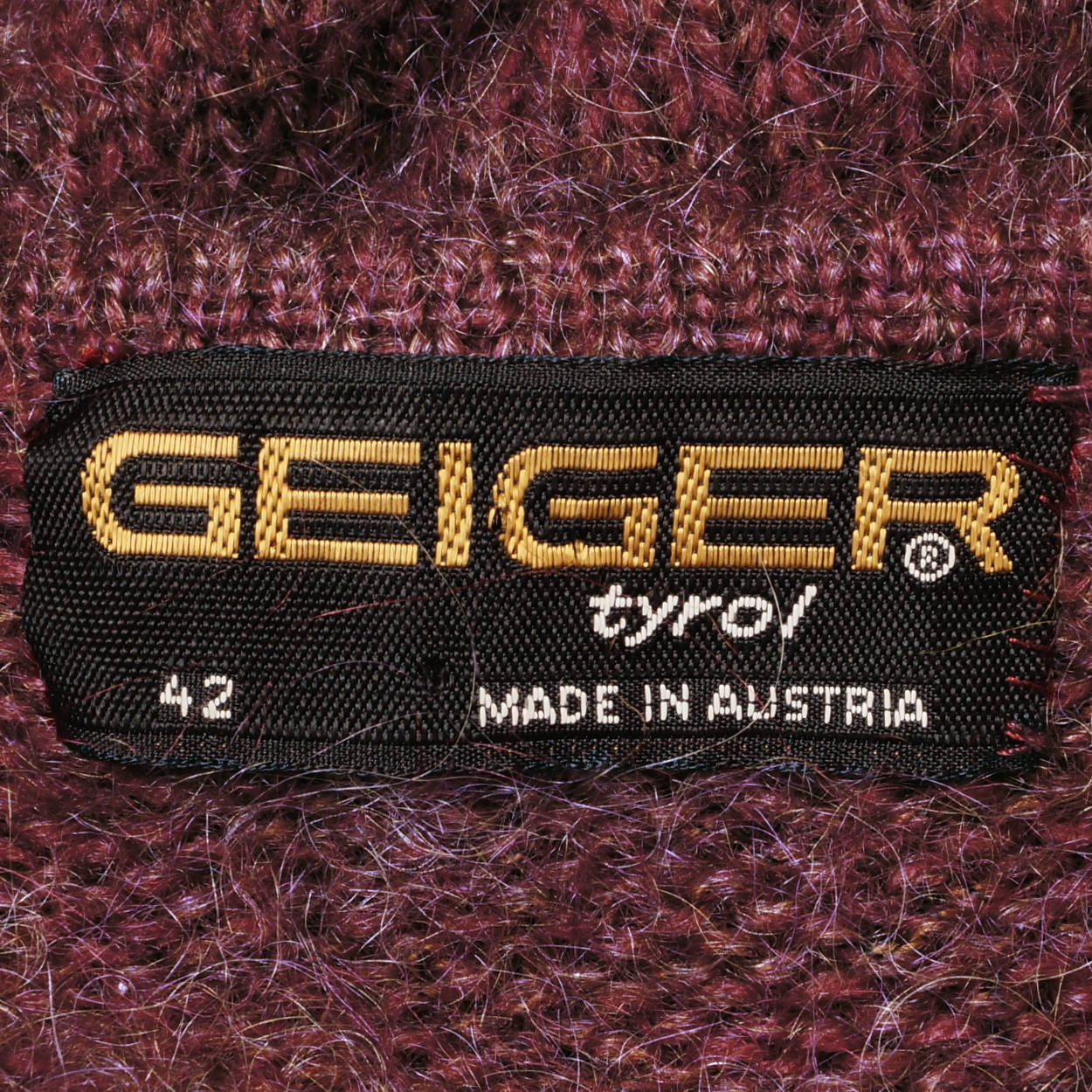 Vintage Geiger Tyrol Sweater Made in Austria Brick Red - Ladies Size 42 - Poppy's Vintage Clothing