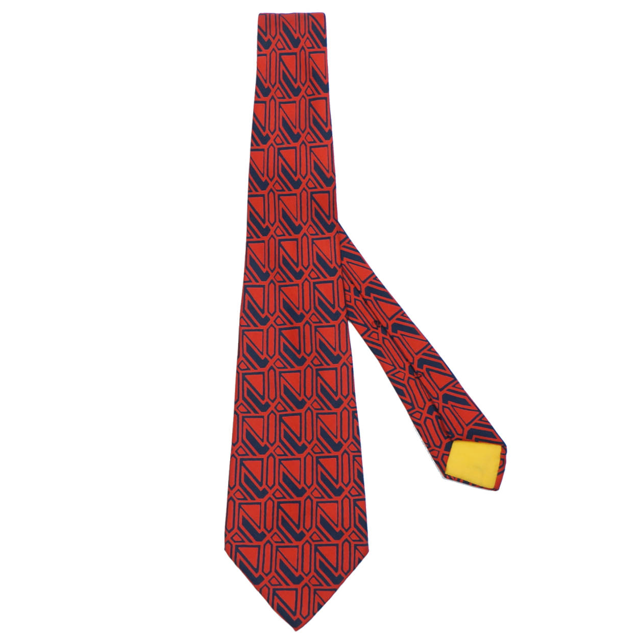 Vintage 70s Printed Silk Tie Gerard M Forman Paris London - Poppy's Vintage Clothing